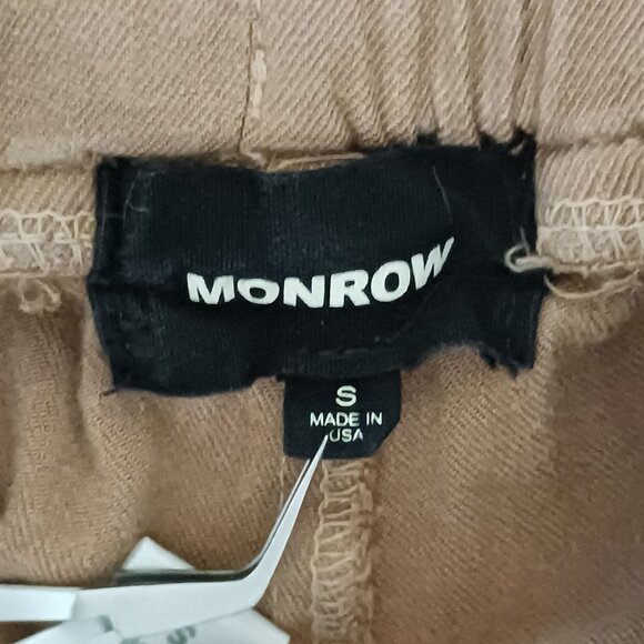 Monrow Pull-on Viscose Linen Ankle Pants Relaxed Fit Pockets XS‎ Clay Orange - Picture 7 of 9